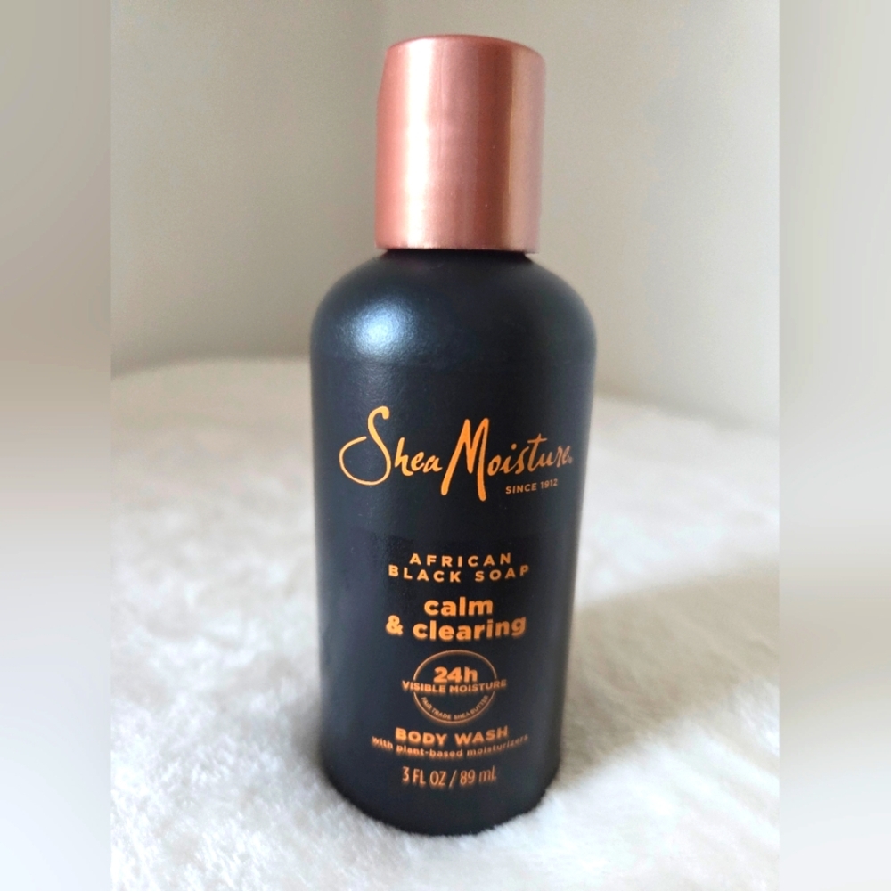 🪷5/$25! SheaMoisture African Black Soap Vegan Body Wash Travel Size